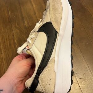 Nike Waffle Beige and Black Sneakers